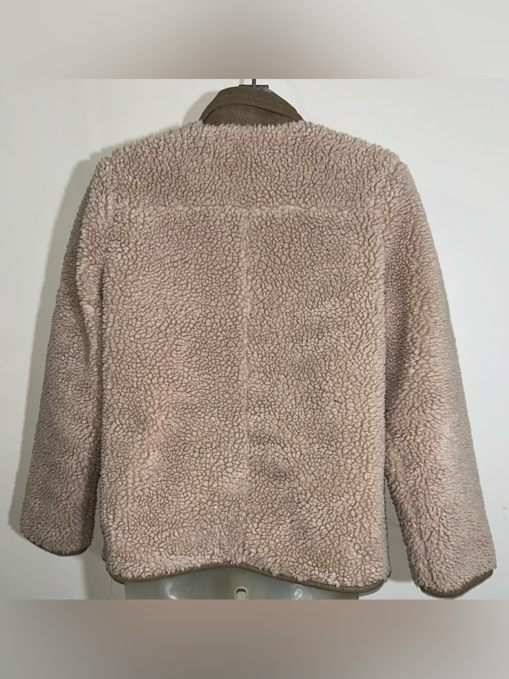 Alex Mill Womens Sherpa Work Jacket Natural Beige Corduroy Pocket Fleece Size - Picture 2 of 8